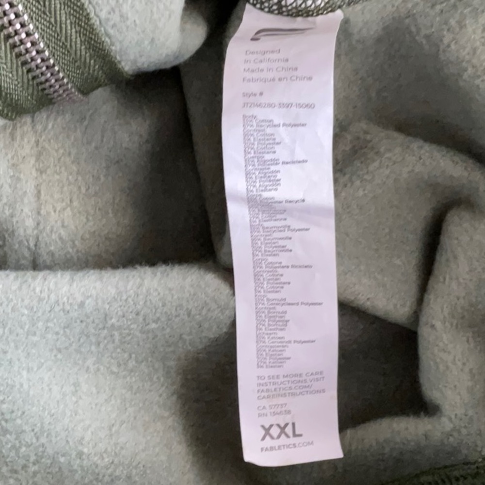 The Postgame Full Zip Hoodie Olive Green - Picture 5 of 5